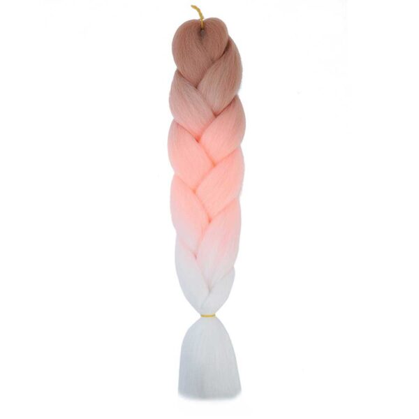 Kanekalon pruun-roosa-valge 60cm, 100g