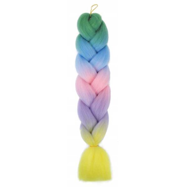 Kanekalon vikerkaarevärviline 60cm, 100g