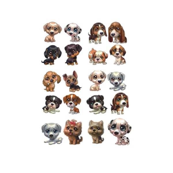 Väike ajutine tattoo väikesed koerad