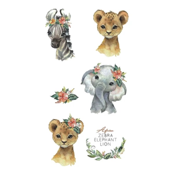 Väike ajutine tattoo armsad loomad