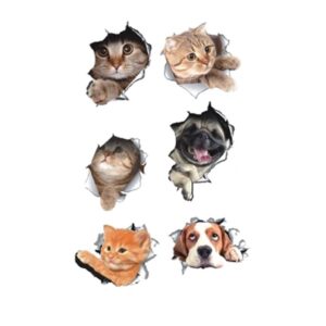 Väike ajutine tattoo kassid ja koerad