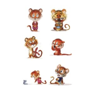 Väike ajutine tattoo tiigrid