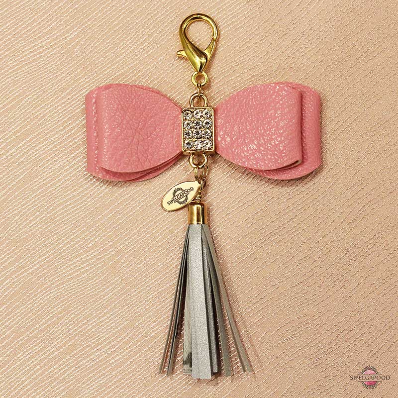 Kunstnahast roosa lipsuga helkur-ripats - Image 2