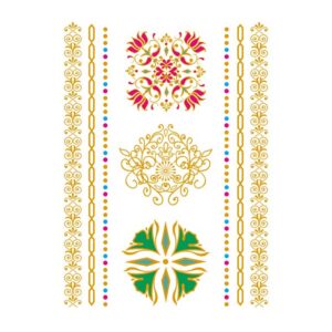 Ajutine metallik tätoveering ornamendid