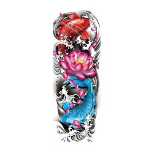 Suur ajutine tattoo koi kalad