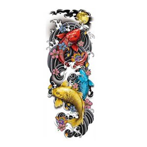Suur ajutine tattoo koi kalad